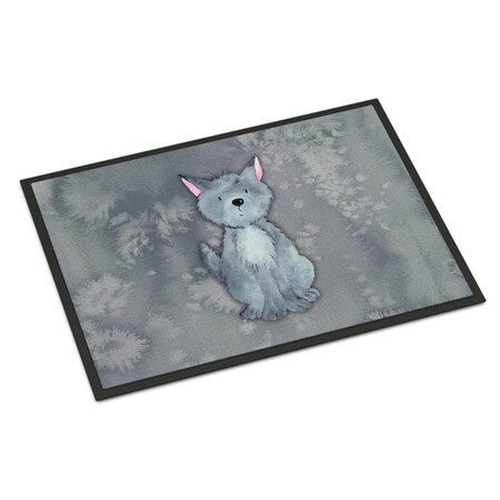 Carolines Treasures 18 x 27 in. Wolf Watercolor Indoor or Outdoor Mat BB7398MAT